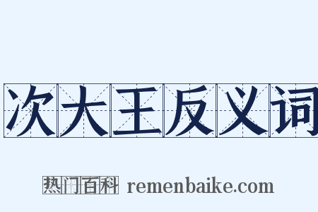 次大王反义词是什么意思的图片